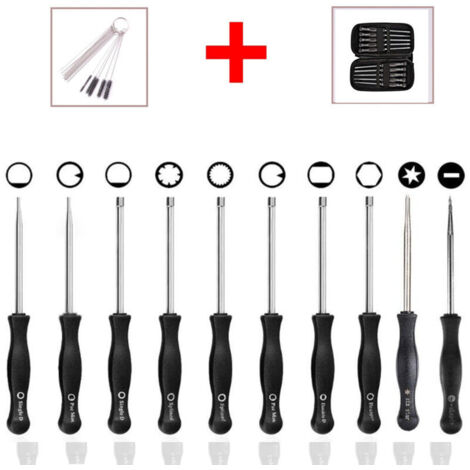 Set di 10 cacciaviti per la regolazione del carburatore a 2 tempi, strumento di regolazione del carburatore per piccoli motori (1/4)