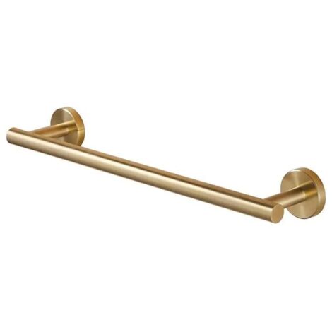 Portasciugamani da bagno a parete in acciaio inox SUS 304 spazzolato oro 40 cm (1/4)