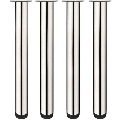 gambe regolabili per mobili, gambe per tavolo in acciaio inossidabile con viti, 50 cm (1/4)