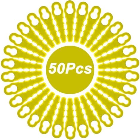 Confezione da 50 lame di ricambio compatibili con i decespugliatori Ryobi, testine a doppia lama seghettata RAC155 RAC157 RAC158 (1/4)