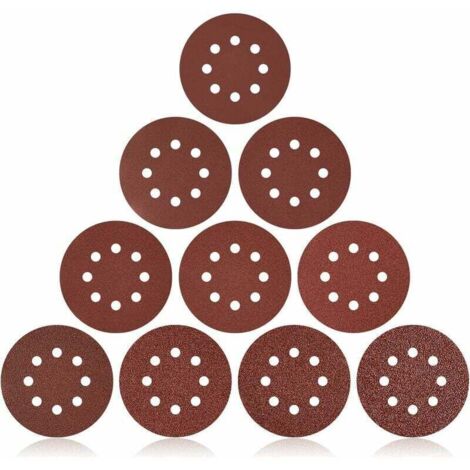 160 pezzi di dischi abrasivi, dischi abrasivi da 125 mm, carta vetrata per levigatrice circolare grana 20×60/80/100/120/150/240 e 10×320/400/600/1000 (1/4)