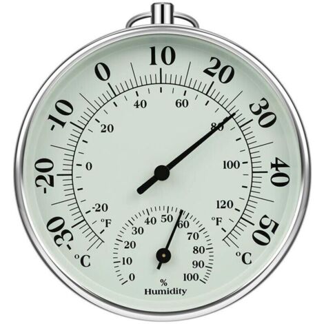 Termometro per interni ed esterni da 10 cm con misuratore di umidità, misuratore della temperatura dell'aria per interni ed esterni, indicatori di umidità per aria condizionata (1/4)