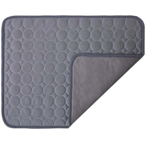 Tappetino rinfrescante per cani e gatti, lavabile, ideale per cani e gatti per stare al fresco quest'estate (150 x 100 cm, grigio) (1/4)