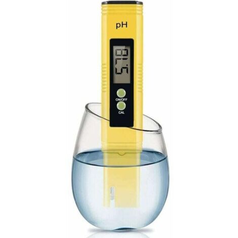 Misuratore di pH digitale, misuratore di pH da 0,01, tester di qualità dell'acqua ad alta precisione con intervallo di misurazione del pH da 0 a 14 per acqua potabile domestica, piscina e acquario. (1/4)