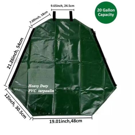 Sacchi per irrigazione a goccia in PE resistenti alla siccità, sacchi per irrigazione a goccia da 79 litri per alberi da giardino e alberi da frutto agricoli (1/5)