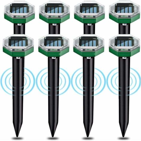 Repellente ultrasonico solare per talpe 8 pezzi, impermeabile IP65, adatto per giardini, terrazze e prati (1/5)