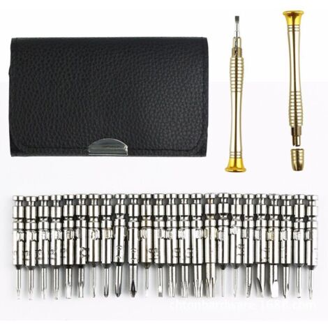 Cacciavite di precisione Mini 25 in 1 Kit di cacciaviti di precisione Strumenti di riparazione, Set di strumenti per cacciaviti Custodia in pelle per iPhone, telefono cellulare, laptop, orologio, gioc (1/4)