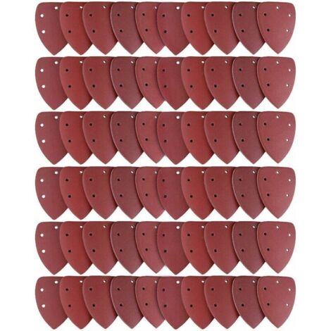 Confezione da 60 fogli abrasivi, carta abrasiva 40/60/80/100/120/180/240/320/400/800 ideale per levigatrice multifunzione (1/4)
