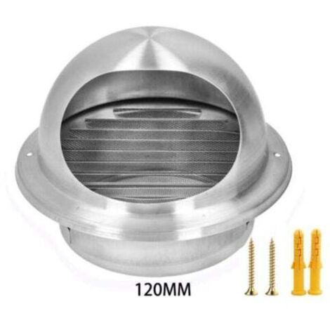 Griglia di ventilazione VMC, 160 estrattore esterno in acciaio inox riutilizzabile sfiato esterno rotondo presa d'aria per cucina (1/4)