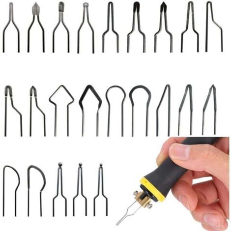 23 punte per penna pirografia, kit di punte pirografia regolabili, mini filo riscaldante ad alta impedenza professionale senza piegatura, per macchina pirografia da 30-50 W (1/4)