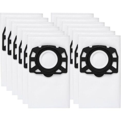 Confezione da 12 sacchetti filtro KFI 487 per aspirapolvere Karcher WD4, WD5, WD6, MV4, MV5, MV6, WD4.000 ... WD5.999,2.863-006.0 (1/4)