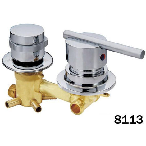 SY-8113 Miscelatore per doccia, Barra miscelatrice per doccia, Rubinetto per doccia a parete cromato, Ottone (1/3)