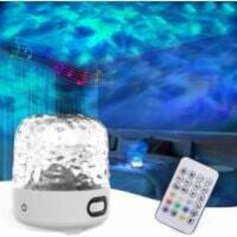 Proiettore wireless di onde oceaniche con 16 effetti di colore, luce notturna a LED Aurora, altoparlante Bluetooth integrato, telecomando, ideale per camera da letto, feste o regalo (1/4)