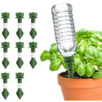 Sistema di irrigazione automatico per piante con 8 punte, vasi di irrigazione in ceramica, irrigatore automatico a goccia per piante per le vacanze, sistema di irrigazione