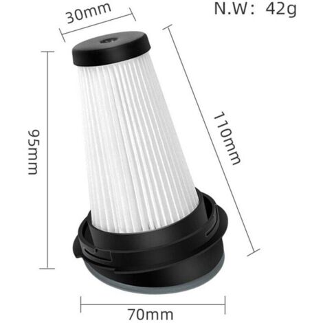vhbw Set de 3x filtros compatible con Moulinex X-Pert 160 MS7221WO, X