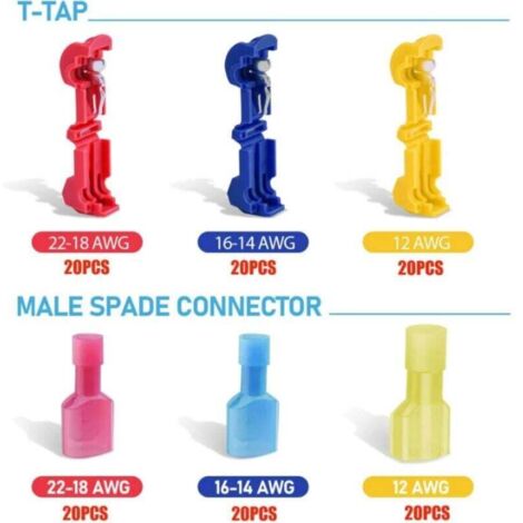 100 Piezas De Engarzado Eléctrico Aislado Conector Terminal