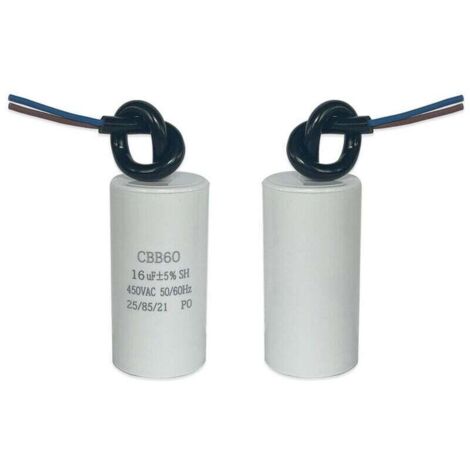 Condensateur De Démarrage Moteur 10µF 400V - Boîtier Plastique, Radial, Avec Câble 35cm