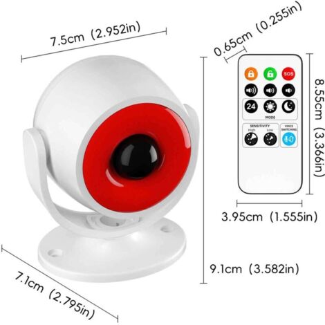 Alarme De Vibration Sans Fil, Alarme Antivol Pour Vélo / Moto / Voiture / Véhicules / Porte