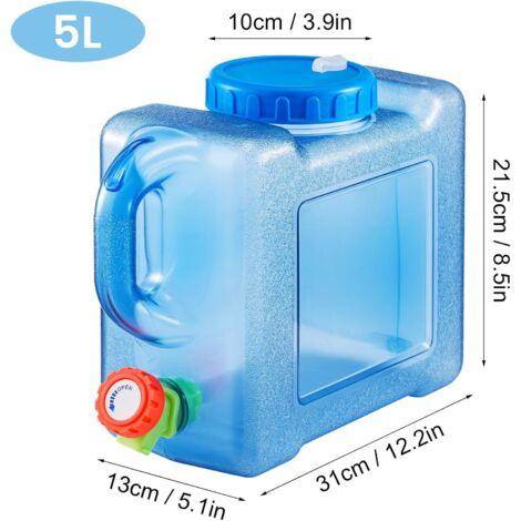 5 x 10 Liter Kanister Wasserkanister Trinkwasserkanister lebensmittelecht blau e