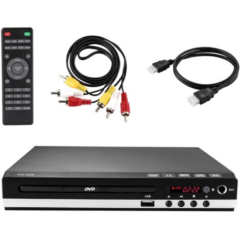 Youyijia DVD-Player für TV mit HDMI AV Ausgang USB Eingang und Fehlerkorrektur 1080P Upscaling PAL NTSC-System DVD CD-Player (1/5)
