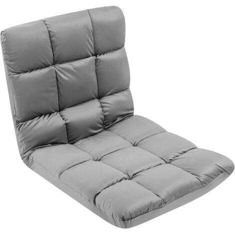 Trintion Bodenstuhl Faltbar Lazy Sofa mit Verstellbarer Rückenlehne Relaxsessel klappbar als Sitz- und Liegefläche Bodenstuhl Faltbar Lazy Sofa Relaxsessel für Wohnzimmer Büro Meditation (Grau) (1/5)