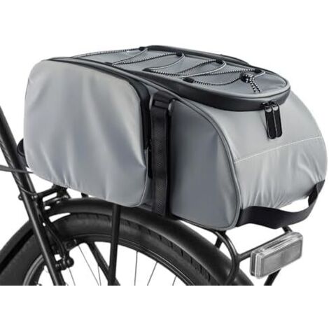 Trintion Fahrradtasche für Gepäckträger mit Kühlfunktion 10L gepäckträgertasche Wasserfest & Reflektierend (Grau)