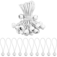 Trintion Spanngummi mit Kugel 15cm Planenspanner mit Kugel Elastischer Spreizringspanner Zelt Gummiring Spanngummi Planenspanner für Partyzelt Pavillions Banner 50 Stück