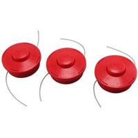YORKING 3 Stück M10 Doppel Fadenkopf Fadenspule Spule Motorsense Mähkopf Ersatzspule Nylonfaden für Trimmer