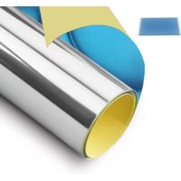 YORKING Spiegelfolie Selbstklebend Wand Möbel PET Material Wasserdichter und langlebiger Wandspiegelfilmspiegel Büro und Zuhause Fensterfolien 40 200cm0.2mm