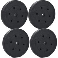 YORKING Gusseisen für Heim- & Studio-Krafttraining 1" Loch, Gewicht wählbar 5kg, 10kg oder 15kg, ideal für Bankdrücken, Kniebeugen, Kreuzheben, Hantelübungen (5kg4)
