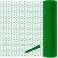 YORKING Hühnerzaun Kunststoffnetz Gartennetz für Balkon & Garten, Katzennetz & Geflügelnetz, Flexibel Zuschneidbar, Wetterfest, UV-beständig & Rostfrei (Green, 0.4 3m)