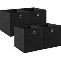 BALLSHOP 4 cubos de almacenamiento plegables, 32 x 32 x 32 cm, caja de almacenamiento, organizador de juguetes, cajas/telas plegables con orificio para dedos, para estantes