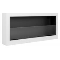 Cheminée éthanol murale S-LINE BOX blanche 90 cm (900 mm), cheminée au bioéthanol