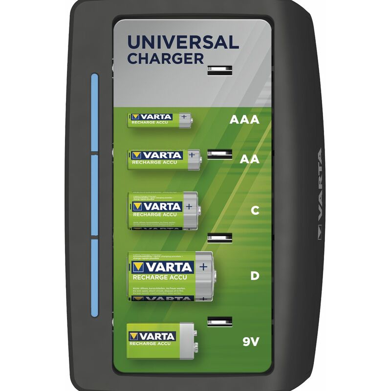 VARTA Batterieladegerät Universal Charger 57648 mit Sicherheitstimer