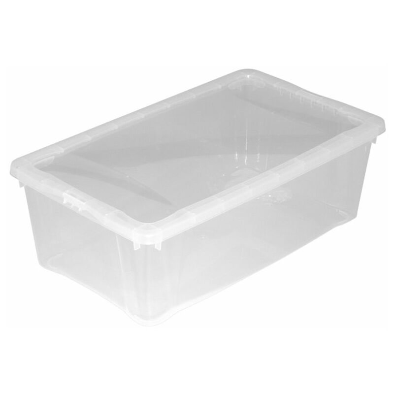 caja plastico apilable transparente 55 lts. PLASTICFORTE