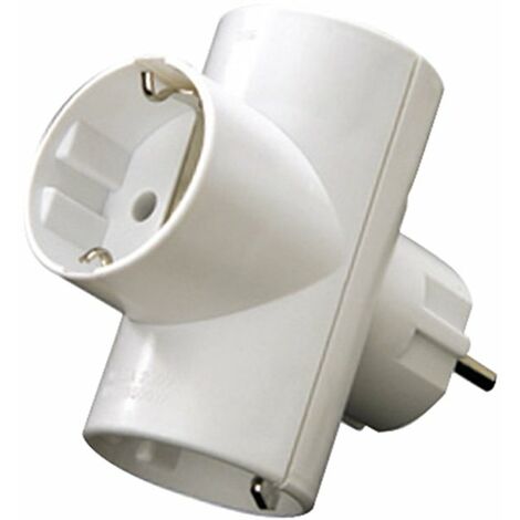 ADAPTADOR ENCHUFE TRIPLE BLANCO