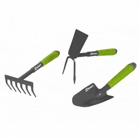 Kit attrezzi giardinaggio Paletta Zappetta Rastrello Set da giardino  Ribimex