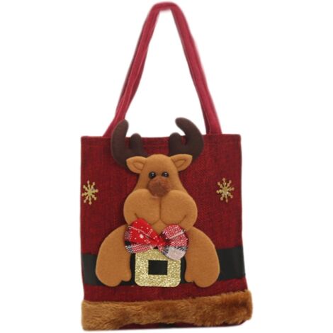 Weihnachtssüßigkeiten-Handtasche mit hübschem, farbenfrohem Stoffmuster für kleine, leichte Gegenstände, perfekt für Kinder, tragbar und exquisit. (1/5)