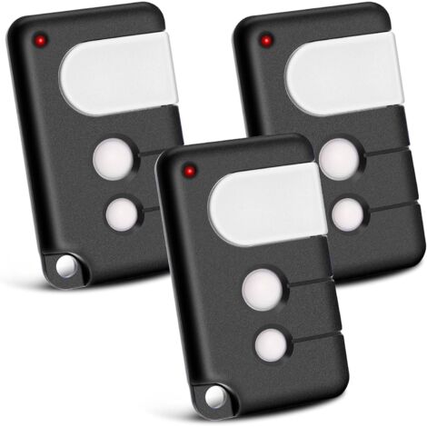 2 stuks 433,92 MHz garagedeuropener, afstandsbediening, compatibel met TX4RUNI, TX2REV, 84335EML, 84333E, 94333E, 4335EML handzender, 3-kanaals voor MotorLift 500, 700, 1000 2 stuks 433,92 MHz garagedeuropener, afstandsbediening, compatibel met TX4RUNI, TX2REV, 84335EML, 84333E, 94333E, 4335EML handzender, 3-kanaals voor MotorLift 500, 700, 1000