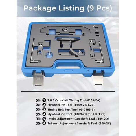 Engine timing kit Timing tool kit Chain camshaft tool kit 1.2 VTI compatible with Citroën Peugeot DS and Opel since 2018 - 34
