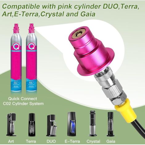 Adattatore Di Riempimento CO2 Compatibile Con Bombole Di CO2 SodaStream Duo Art Terra Quick Connect Co2 Flaschen Fulladapter Mit 3500 Psi Manometer 87901812
