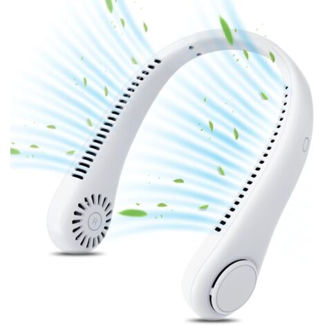 BOSONER Ventilatore da collo portatile, 2000 mAh, con USB, silenzioso, portatile, mini ventilatore per esterni, ufficio, campeggio, viaggi (rosa