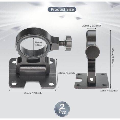 sourcing map Morsetto per espositore, 4 pezzi, 2,5 cm, 25 mm, morsetto bidirezionale in lega di alluminio, raccordi per tubi di collegamento per rack di essiccazione