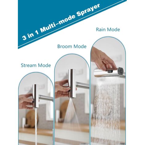 TRIPHIL Rubinetti da bagno a cascata con spruzzatore