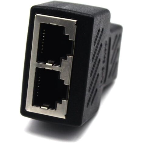Splitter Di Rete RJ45 Wuedozue 1 A 2 Con Alimentazione USB | Adattatore Ethernet Per Cat5/5e/6/7 | 1000 Mbps