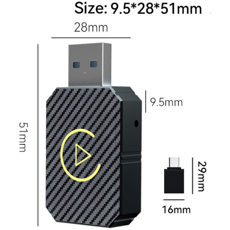 Pisendra Adattatore Wireless CarPlay e Android Auto 2 in 1, Mini Dongle in Alluminio Argento con Pulsante One-Touch per 2 Dispositivi, WiFi 5,8 GHz, Plug & Play, OTA, USB-A/USB-C