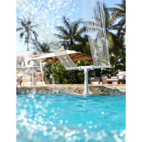 POOLHACKER Fontane per piscine sopra e interrate, a coda di balena, regolabile, ampia larghezza, fontana per irrigazione per piscina per relax e raffreddamento 6-15 gradi, accessori per piscina SPA