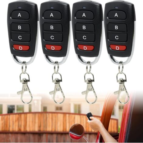 Set 2 Telecomandi Universali 433 MHz Per Cancello E Garage – 2 Canali, Portata 50m, Programmazione Facile, Bianco