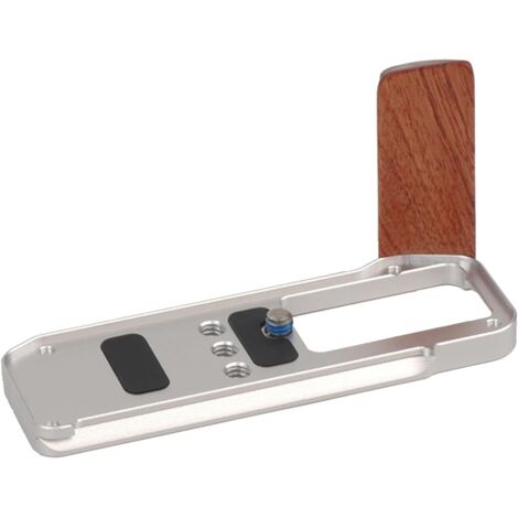 Impugnatura a forma di L, compatibile con fotocamere XT30, XT30II, XT10 e XT20, impugnatura in lega di alluminio con rivestimento in legno, piastra a sgancio rapido, colore nero