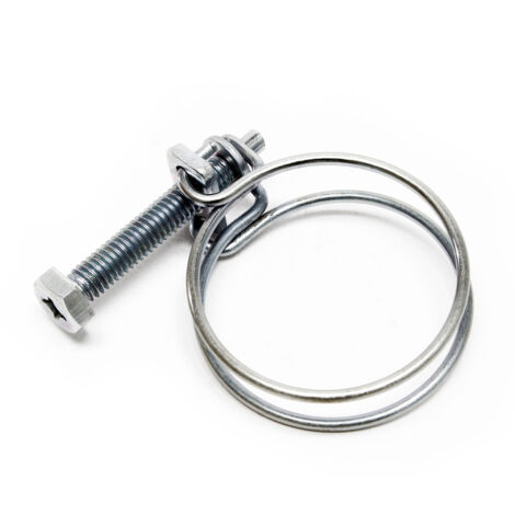 Abrazaderas De Manguera 10pcs Ajustable Doble Alambre Manguera De Agua Abrazadera De Lengüeta Clip De Tubo Aro Fijación De Plomería(32mm(28-32